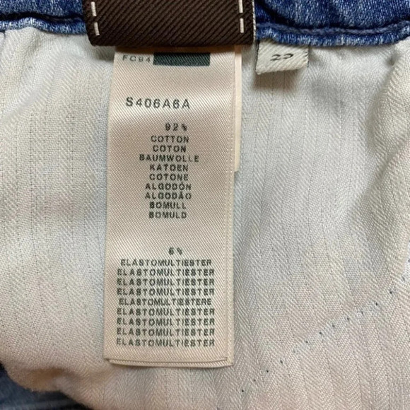 7 For All Mankind Blue Jean Shorts Size 25 - Picture 5 of 8